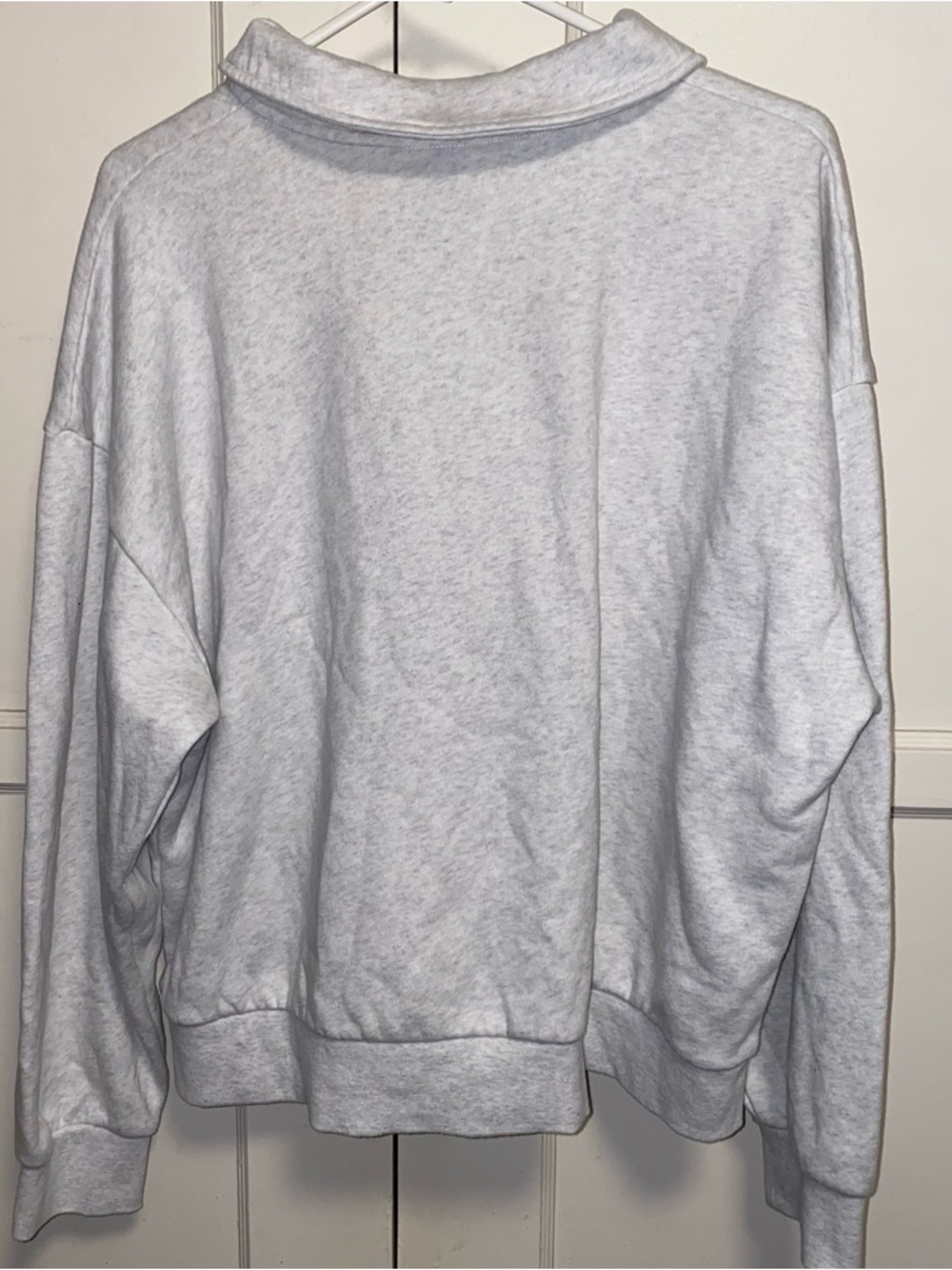 Universal Thread XXL Light Gray Leisure Studio Long Sleeve Fleece Polo Shirt - Picture 5 of 14